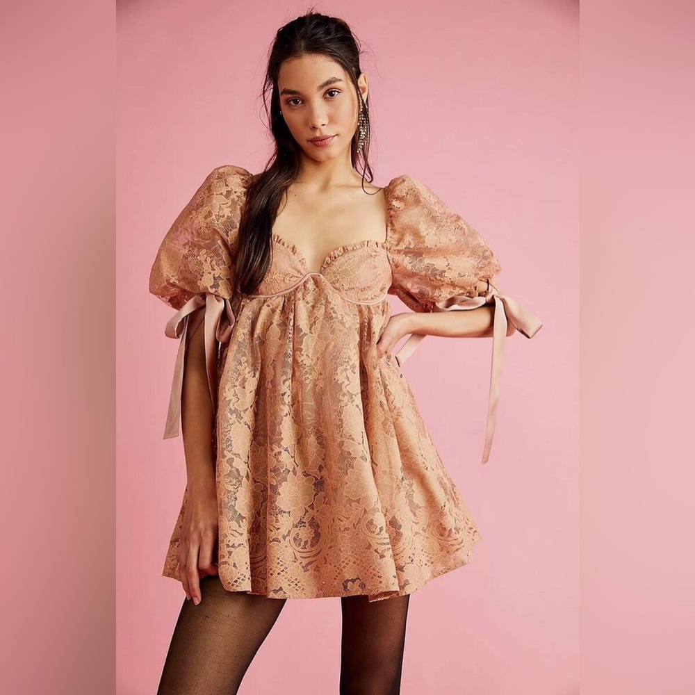 NWOT Free People For Love & Lemons Louisa Mini Dress